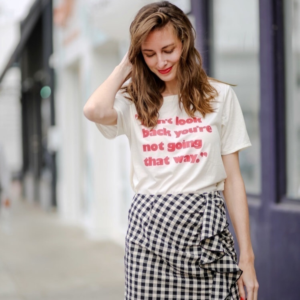 H&M black and white gingham ruffle skirt - Picture 5 of 6